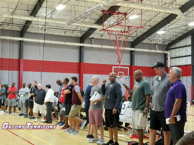 Coaches taking in the Wednesday night action at the Orlando Summer Hoops Festival