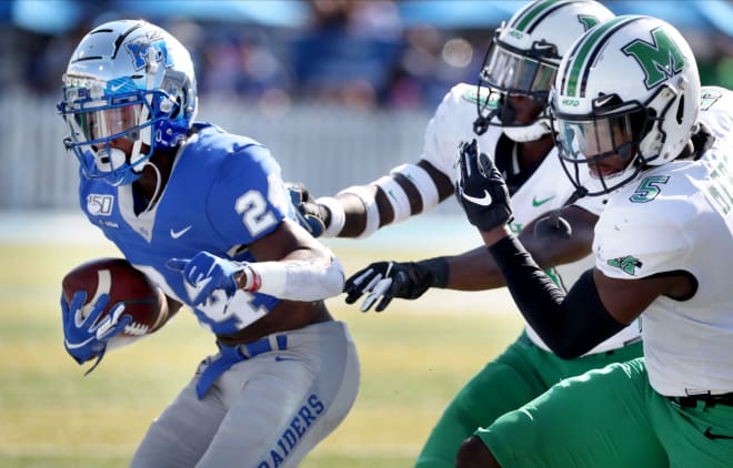 Originally hailing from Middle Tennessee State, Zack Dobson (24) transferred to WVU in 2020. He would never play a game for the Mountaineers, returning to the portal later that year.