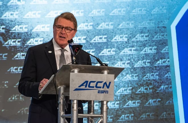 ACC Commissioner John Swofford gave his annual State of the ACC address Wednesday with a focus on its new TV network.