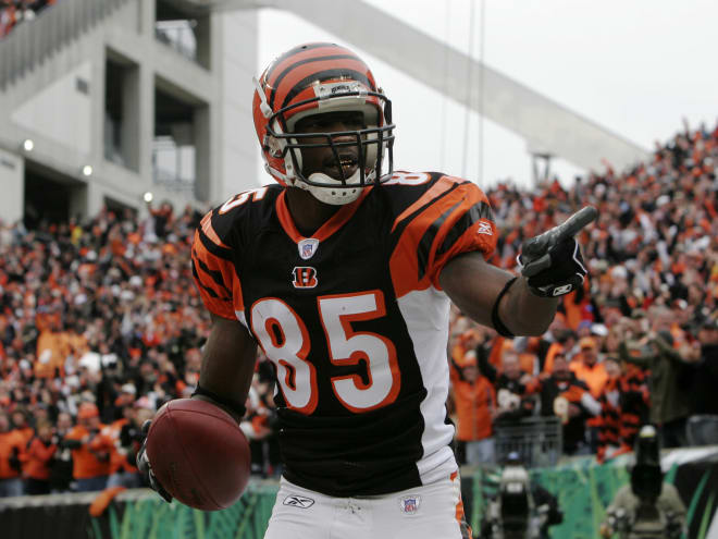 Chad Johnson (Ocho Cinco) with the Bengals... 