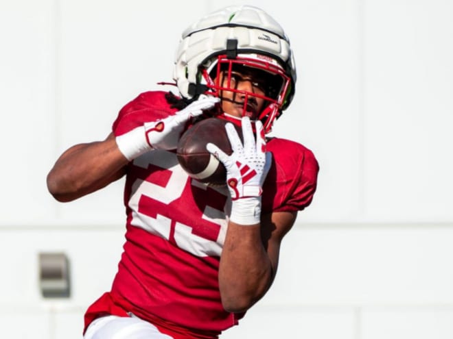 Nebraska football RB Dante Dowdell during spring ball in April