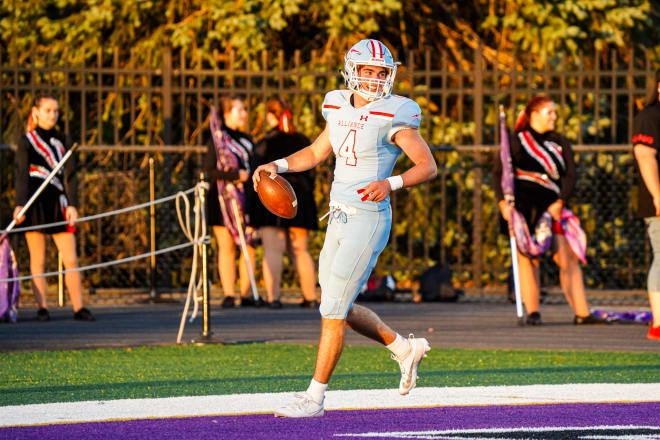 Zurbrugg celebrates a touchdown run