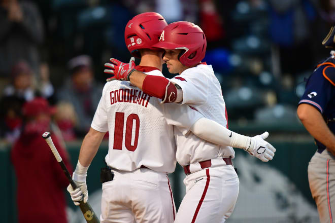 Follow along as Arkansas tries to clinch its series with Florida on Friday.