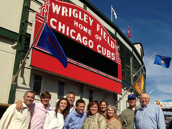 Don and Carolyn took their family to Wrigley a few years ago. 