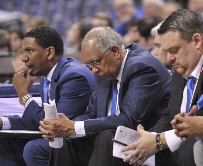 Memphis Tigers head coach Tubby Smith during the second half against the South Florida Bulls at FedExForum. 
