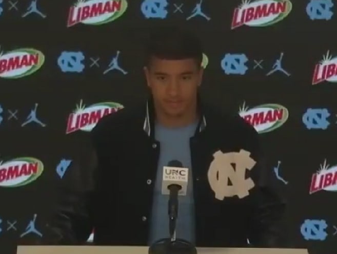 Cam Kelly (pictured) and four other Tar Heels on Tuesday discussed the ND game and look ahead to Wake's visit.
