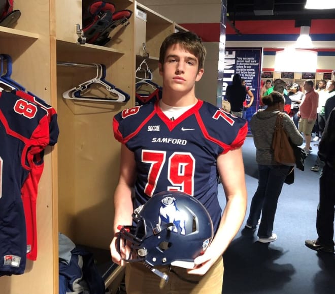 Bedosky poses during an unofficial visit to Samford