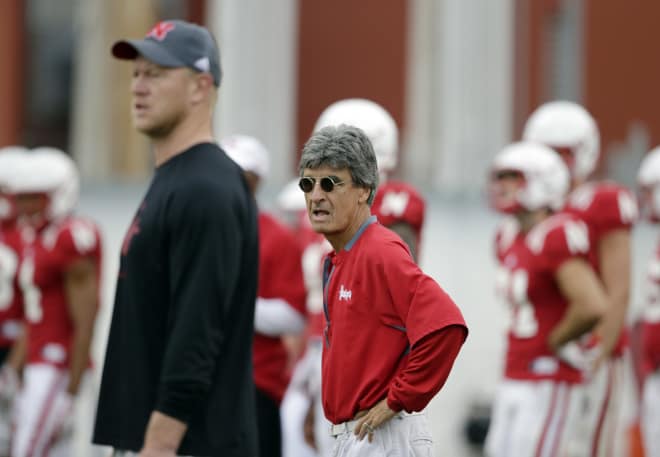 Nebraska quarterbacks coach Mario Verduzco. 