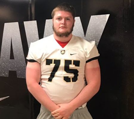 Rivals 3-star DT prospect Ryan Bryce during his unofficial to Army West Point on Friday