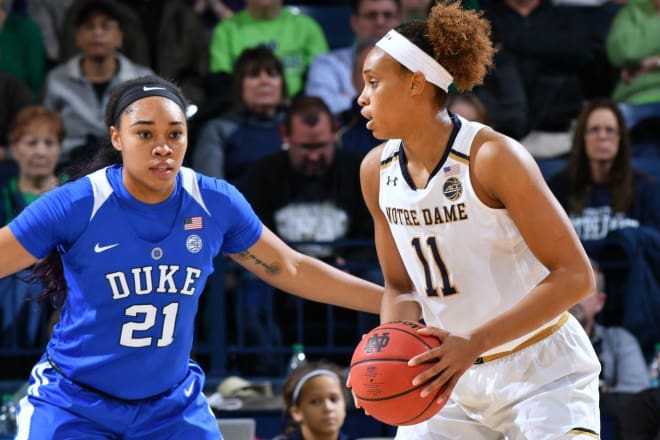 Brianna Turner had her second straight double-double, and sixth this season, with 25 points and 12 rebounds versus Duke.