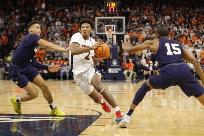 Reece Beekman finished with 8 points, 5 rebounds, 6 assists and 6 steals in Tuesday's season-opening UVa loss to Navy.