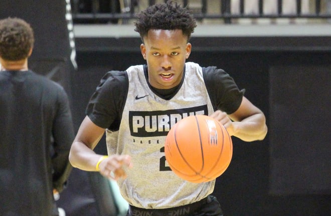 Eric Hunter's 13 points, five assists and four rebounds stood out during Purdue's scrimmage.