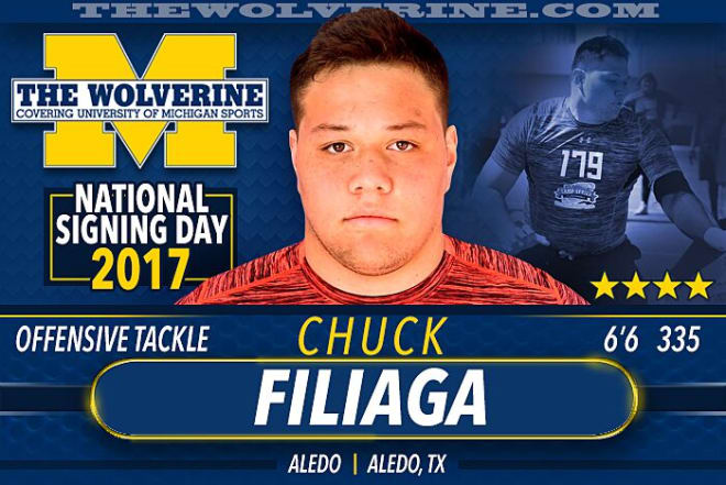 Filiaga moved from California to Texas just prior to his senior season, but excelled at Aledo (Texas) high, earning all-state honors while helping his team to a state title. 