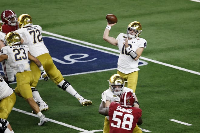 Notre Dame Fighting Irish football sophomore quarterback Drew Pyne