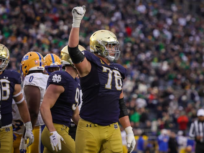 Pro Football Focus grades Notre Dame's Joe Alt as one of the best offensive tackles in the country.