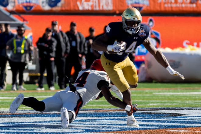 Notre Dame football got production from its run game on Friday in its win against Oregon State. Without Audric Estimé, the success on the ground is a bigger representation of the stability the Irish have built in the backfield.