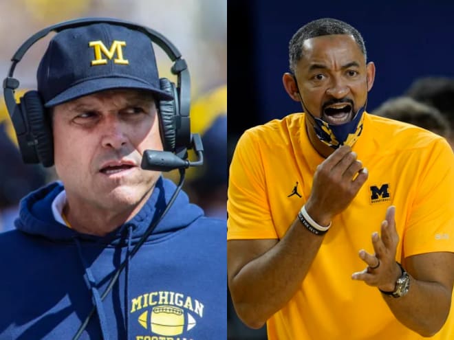 Michigan football coach Jim Harbaugh and basketball coach Juwan Howard are aiming for big 2021 seasons