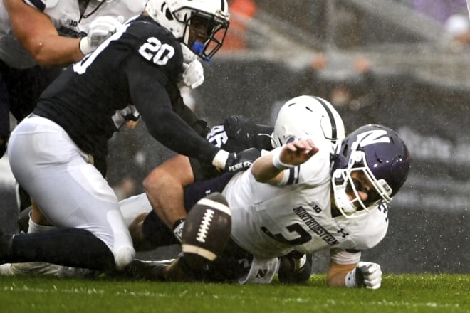 Quarterback Ryan Hilinski led Northwestern with four fumbles last season.