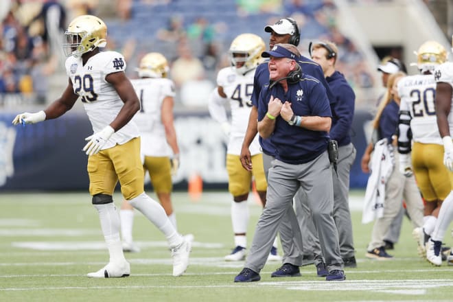 Brian Kelly said football activity this spring will be suspended until further notice.