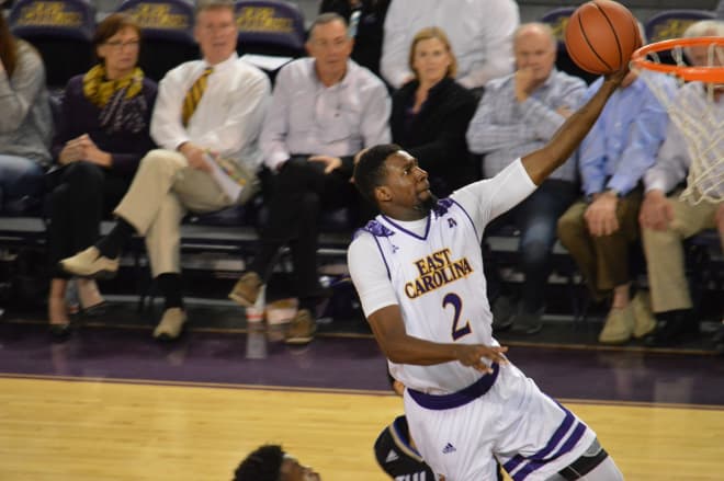 Caleb White and East Carolina suffer their twelfth loss of the season Saturday at FedEx Forum.