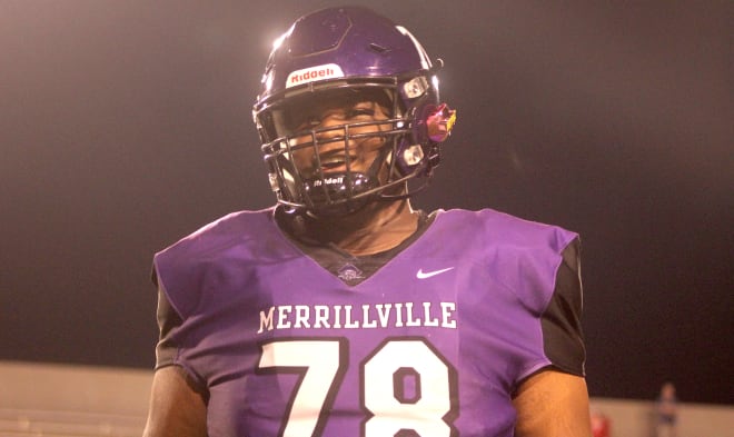 Indiana defensive tackle Kenneth Grant holds a Michigan Wolverines football recruiting offer from Jim Harbaugh.