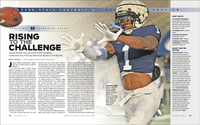 Penn State Nittany Lions football safety Jaquan Brisker