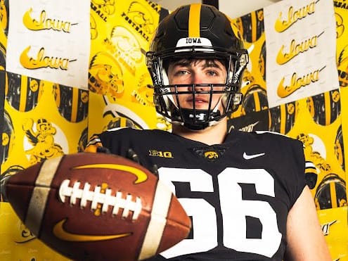 Three-star OT William Nolan is the fourth OL commit in Iowa's 2024 class. 