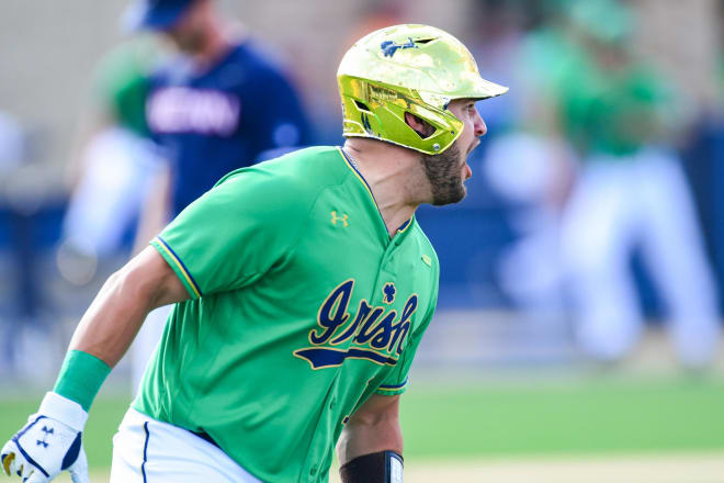 Notre Dame Fighting Irish baseball senior first baseman Niko Kavadas