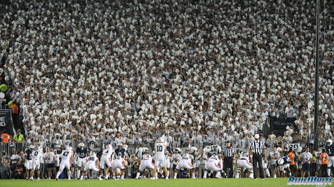 The Whiteout crowd as seen during the Penn State Nittany Lions' 28-20 win over Auburn. BWI photo/Steve Manuel