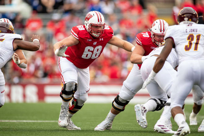 Hats Off To This Offensive Line Shuffling Along