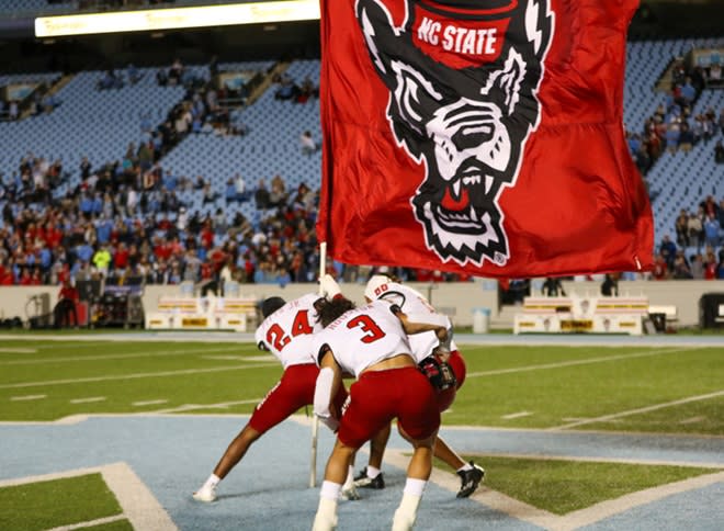 North Carolina visits NC State on Saturday night, and the Tar Heels say a little flag-planting payback is in order.