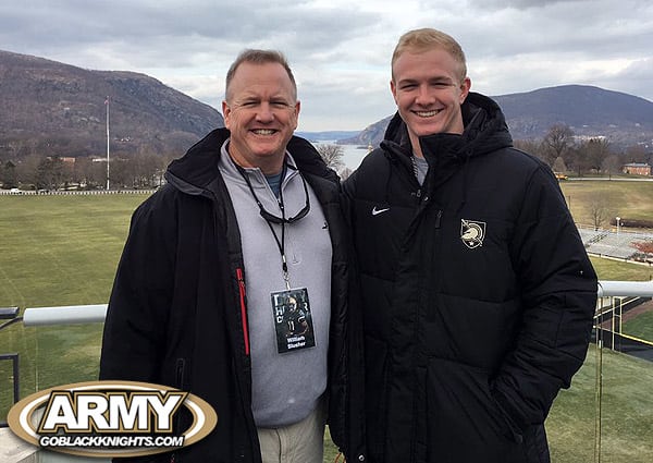 Rivals 2-star DE Nick Slusher on the campus of West Point with the Hudson River as the backdrop 
