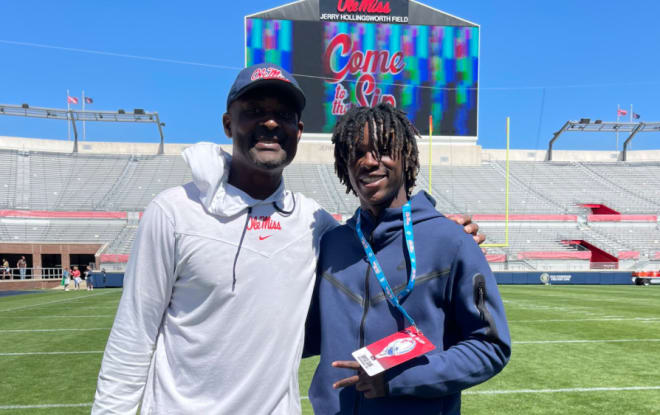 Bryce Cain (left) on his Ole Miss visit