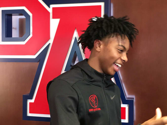 Darius Garland is all smiles over his commitment to Vanderbilt on Tuesday. 