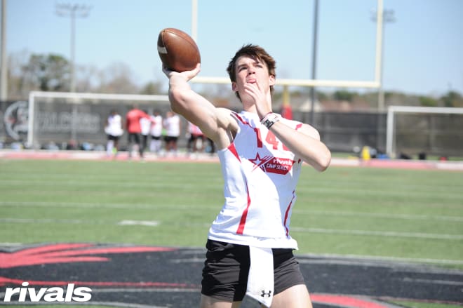 Boyle airs out a ball at the Rivals Camp Series event in Charlotte