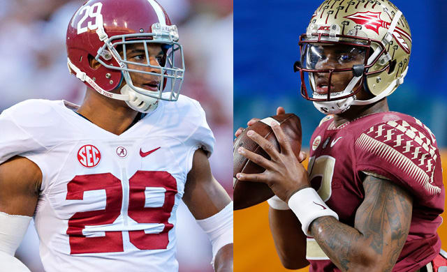 Alabama's Minkah Fitzpatrick (left) recorded 66 tackles and 6 ints in 2016. Florida State QB Deondre Francois threw for 3,350-yards and 20 touchdowns last season.