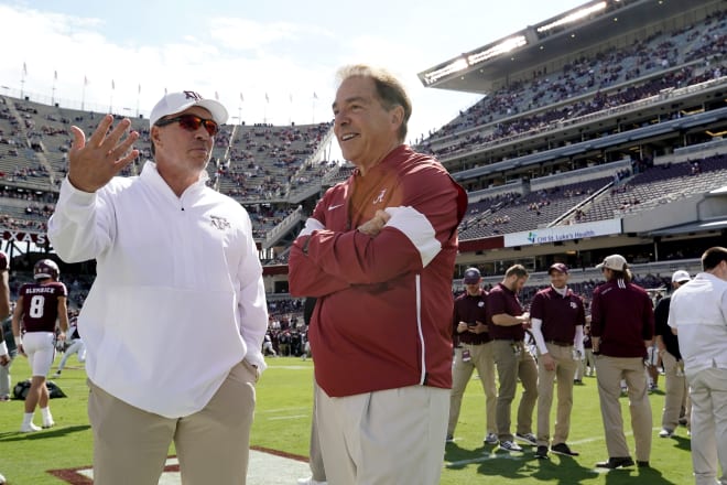 Jimbo Fisher and Nick Saban 