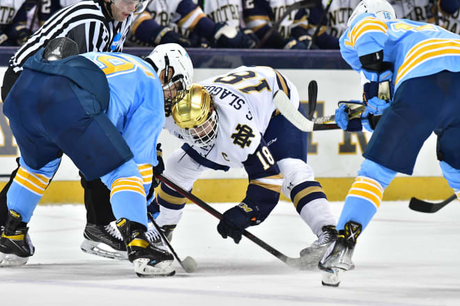 Notre Dame Fighting Irish hockey player Graham Slaggert