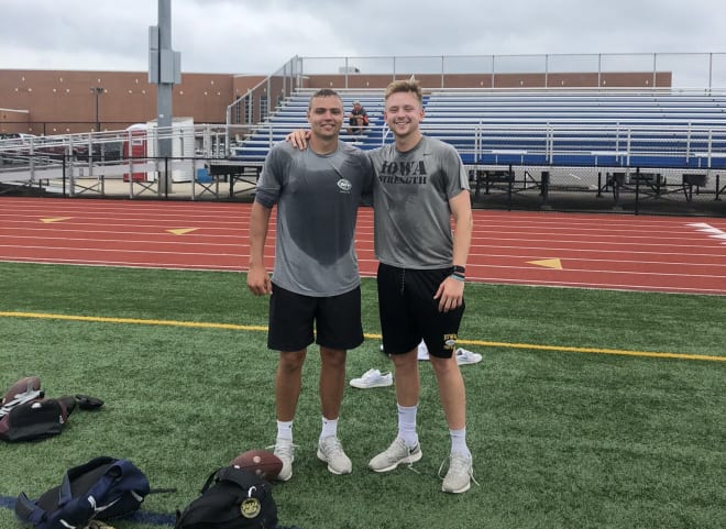 Spencer Petras and Nate Stanley spent the week working with QB coach Tony Racioppi. 