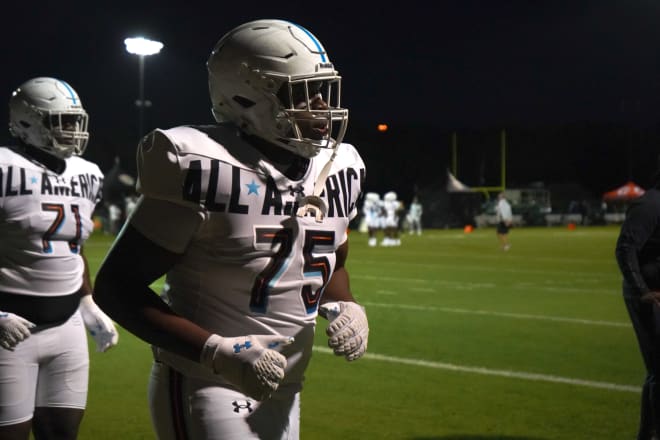 Akinkunmi on the first night of Under Armour All-American practice sessions