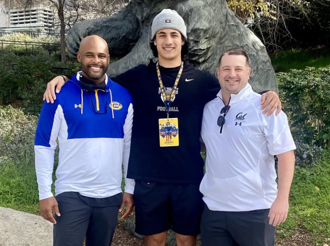 2023 DE Carson Mott took advantage of an opportunity to visit Cal's campus Monday after receiving an offer from the Bears last month.