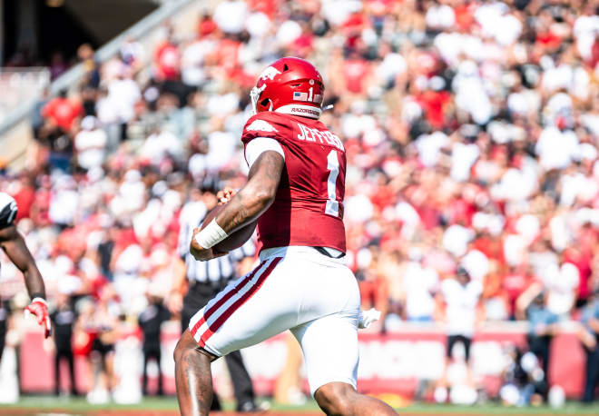 Arkansas quarterback KJ Jefferson will lead the Hogs against Kansas in Wednesday's Liberty Bowl.