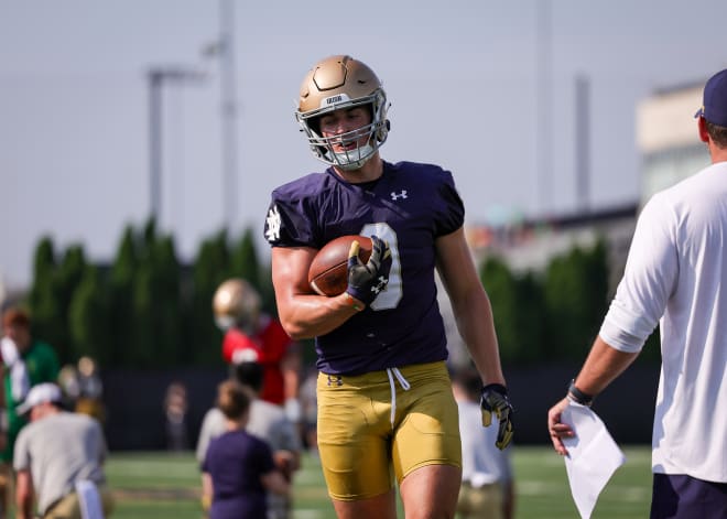Tight end Eli Raridon appears to be on track to make his 2023 debut for Notre Dame on Oct. 7.