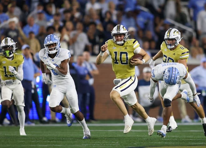 UNC's defense did a lot of chasing Saturday night, as Georgia Tech amassed 635 total yards.