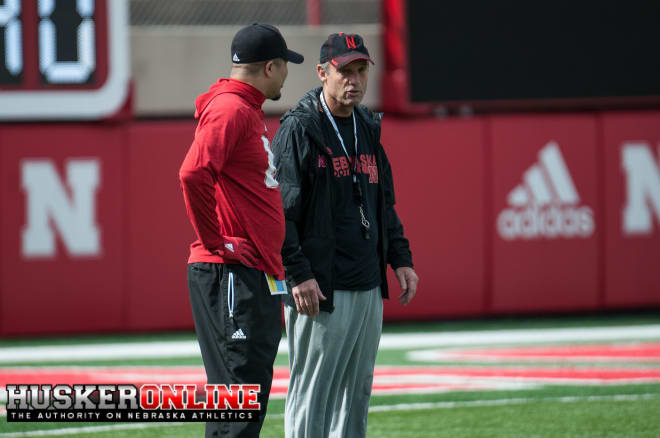DB Coach Donte Williams and Mike Riley