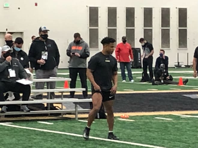 Rondale Moore shows off insane athleticism at Purdue Pro Day