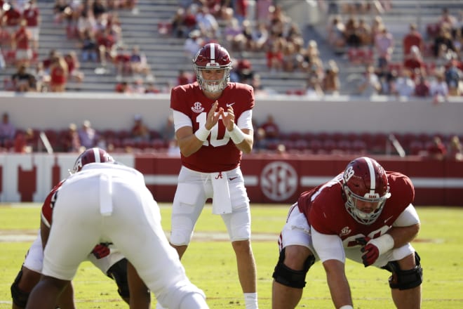 Alabama quarterback Mac Jone led the Crimson Tide to a blowout victory over Texas A&M on Saturday. Photo | SEC