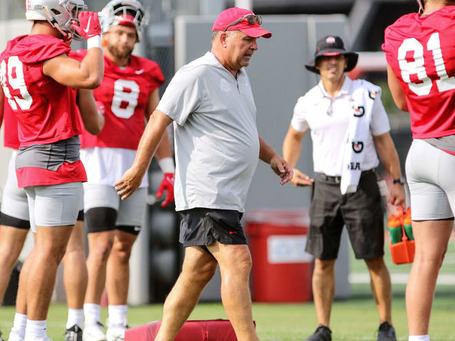 Ohio State offensive coordinator Kevin Wilson has been busy in camp. 