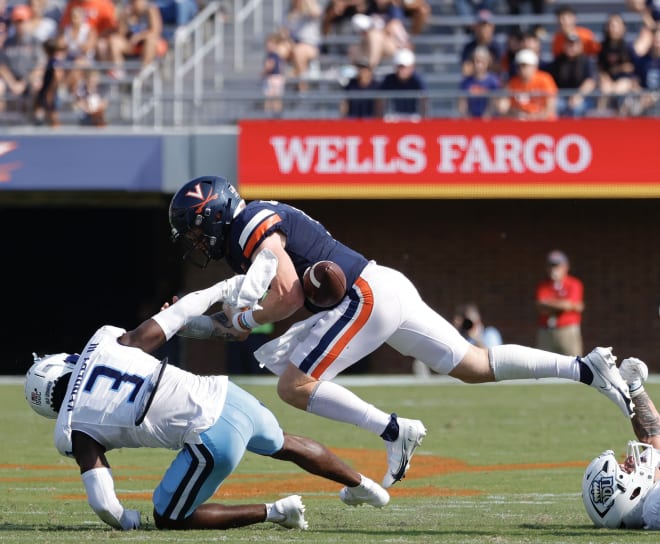 UVa put the ball on the turf a couple of times on Saturday, including this play before the half.