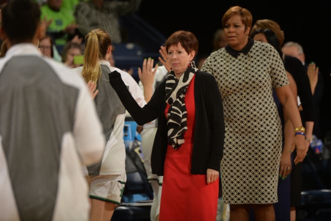 Head coach Muffet McGraw and her Irish were in a somber mood after Sunday’s win over Purdue, but have regrouped this week.